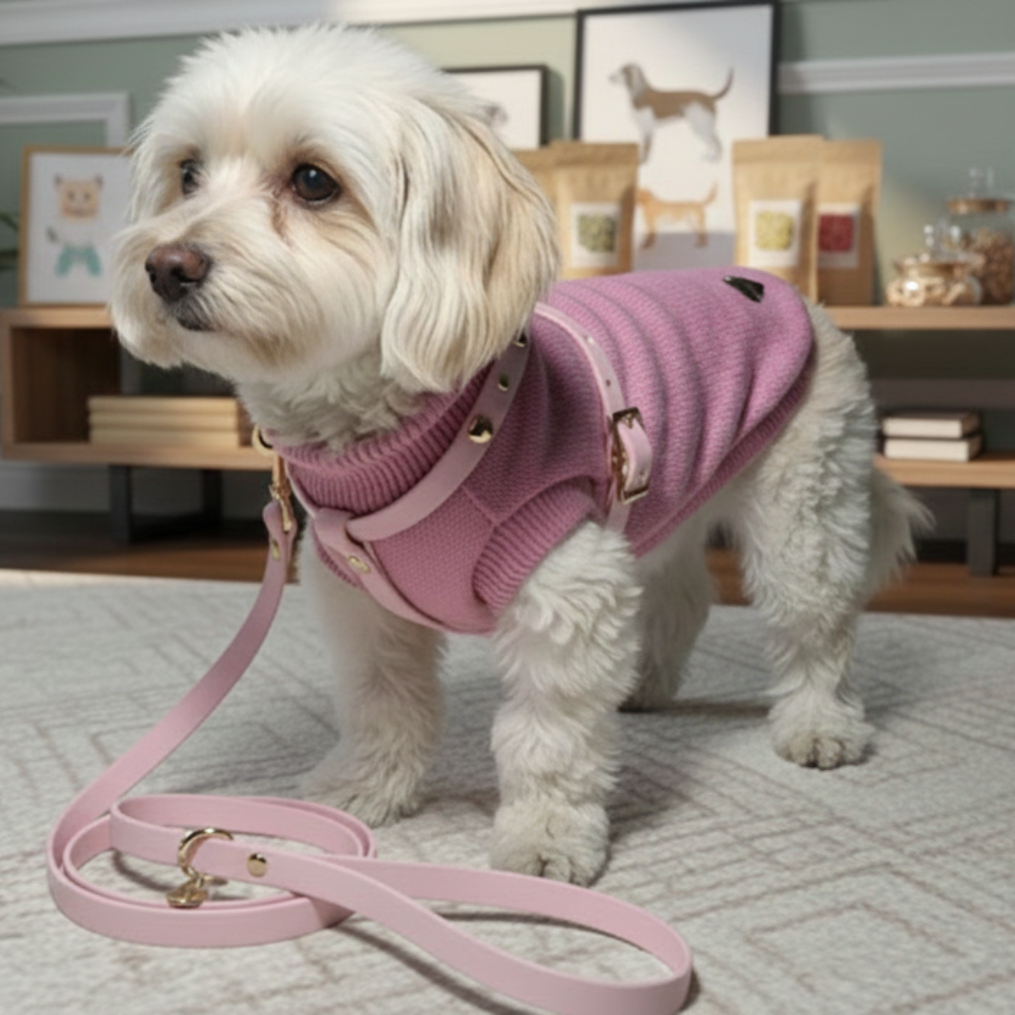 Pettorina per Cani in Biothane Light Gold